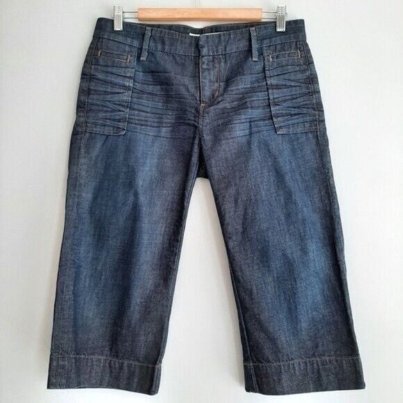 JOE'S JEANS \ Capri Cropped Mid Rise Dark Wash Sz 29 - Picture 2 of 8